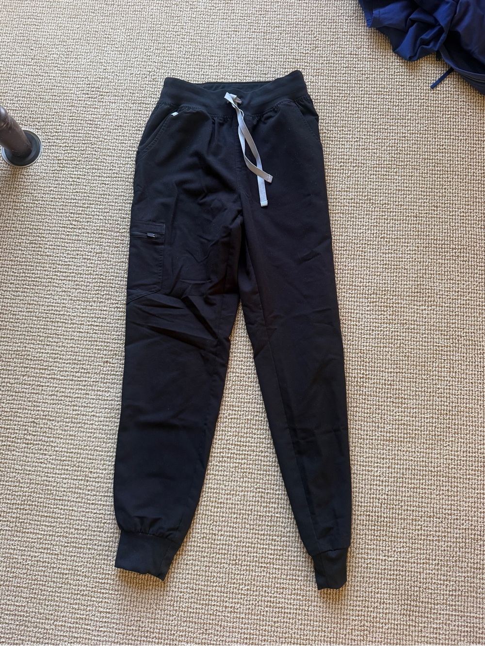 Figs Kids Black Jogger Pants with Contrast Drawstring